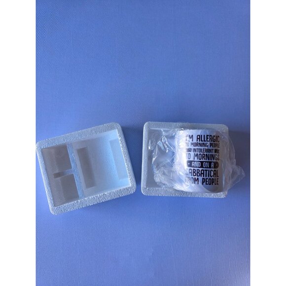 Im Allergic To Morning People Ceramic Coffee Mug 11 Oz White With Black Text - Picture 2 of 4